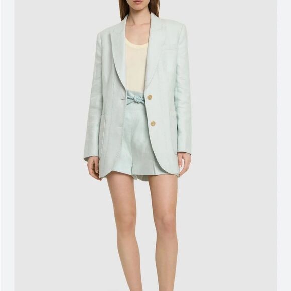 Zimmermann Natura Mint Linen Jacket Size 8 NWT $1350 - Picture 6 of 11